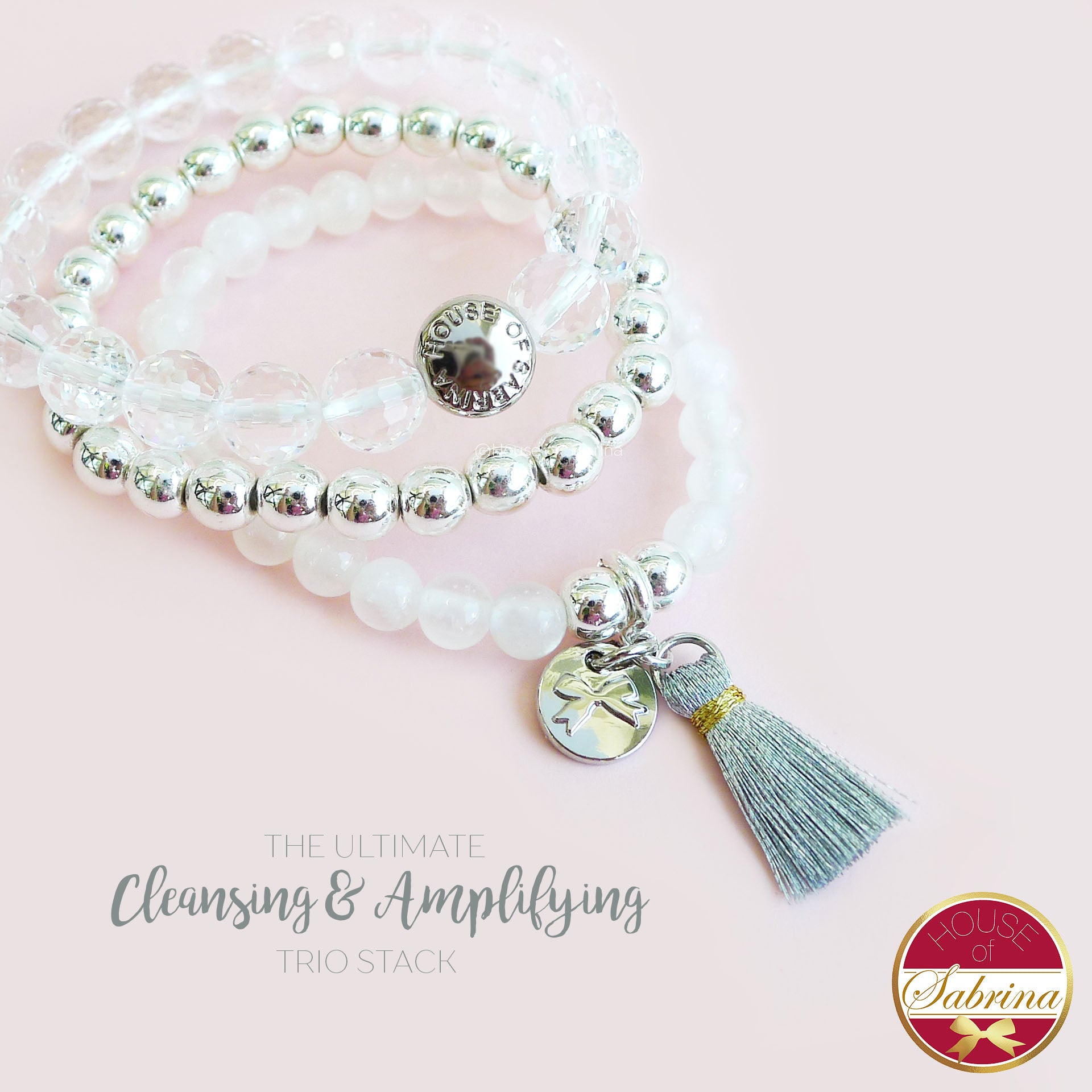 ULTIMATE CLEANSING GEMSTONE TRIO STACK BRACELET