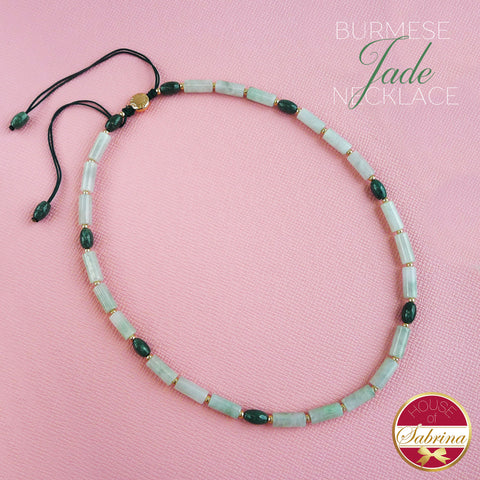 HIGH GRADE BURMESE JADE GEMSTONE NECKLACE