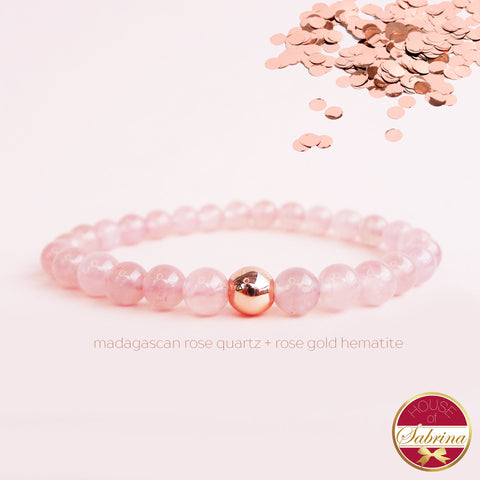 HIGH GRADE MADAGASCAN ROSE QUARTZ + ROSE QUARTZ HEMATITE