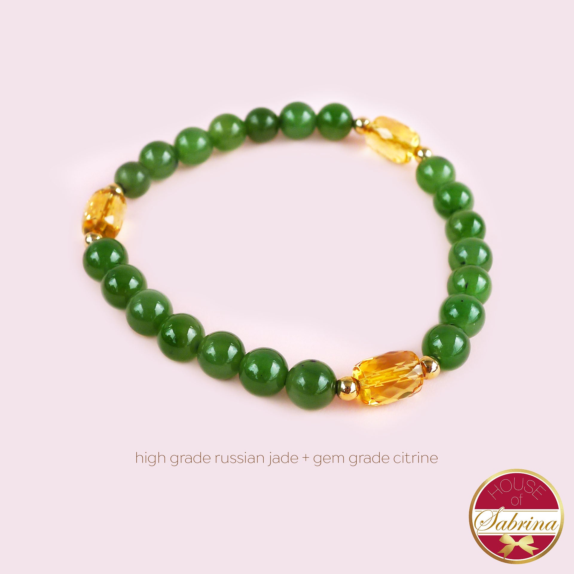 HIGH GRADE RUSSIAN JADE + GEM GRADE CITRINE
