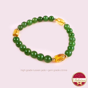HIGH GRADE RUSSIAN JADE + GEM GRADE CITRINE