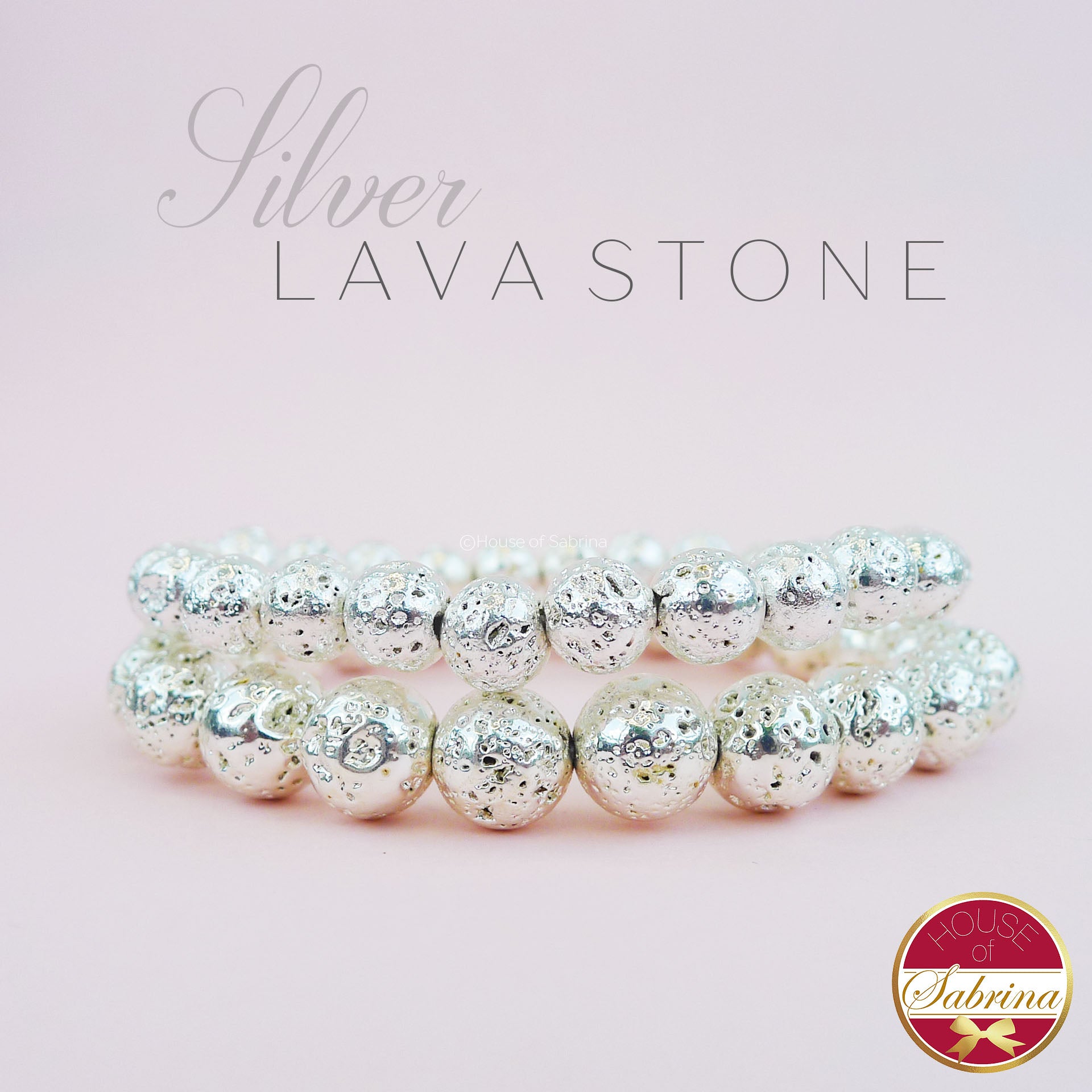 SILVER PLATED LAVA STONE
