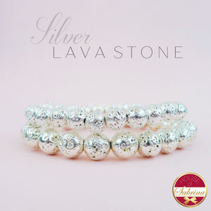 SILVER PLATED LAVA STONE